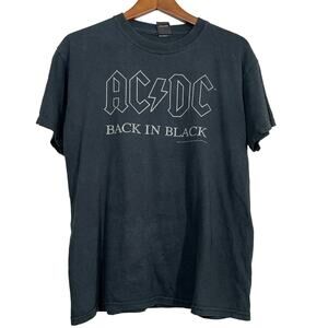 AC/DC Back in Black 2005 Graphic Tee Y2K Short Sleeve Anthill Trading - L
